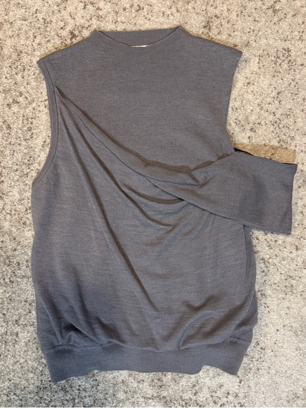 3.1 Phillip Lim Gray Sleeveless Crewneck Top
